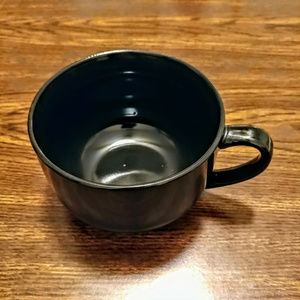 Ceramic Soup Bowl Mug Black Holds 3 cups/24 oz